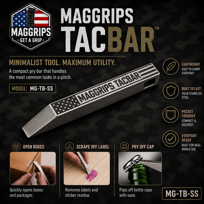 MagGrips EDC TacBar with Paracord Lanyard and Bead