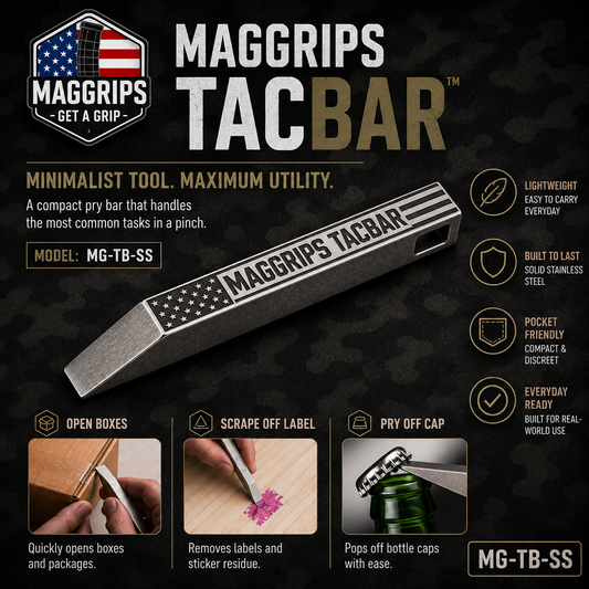 MagGrips EDC TacBar with Paracord Lanyard and Bead