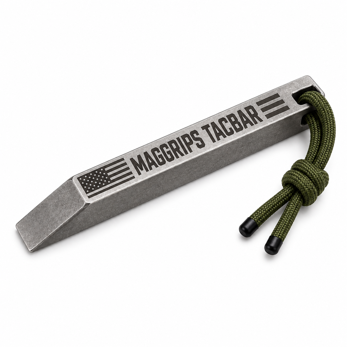 MagGrips EDC TacBar with Paracord Lanyard and Bead